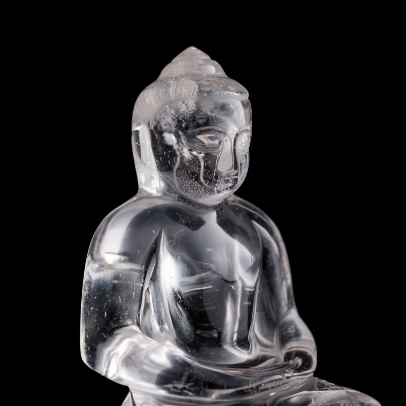 十八世紀 水晶佛像（附硬木座） | A Chinese crystal Buddha, 18th century - 图8