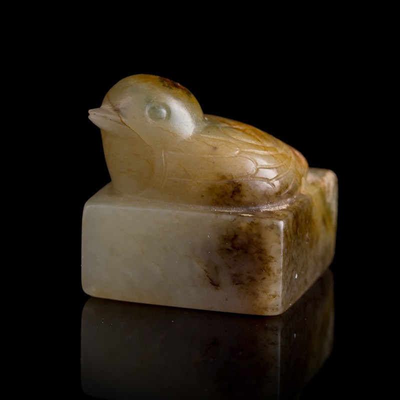 明代 玉雕鳥鈕印章 | A Chinese carved jade seal with bird knob, Ming dynasty - 图4
