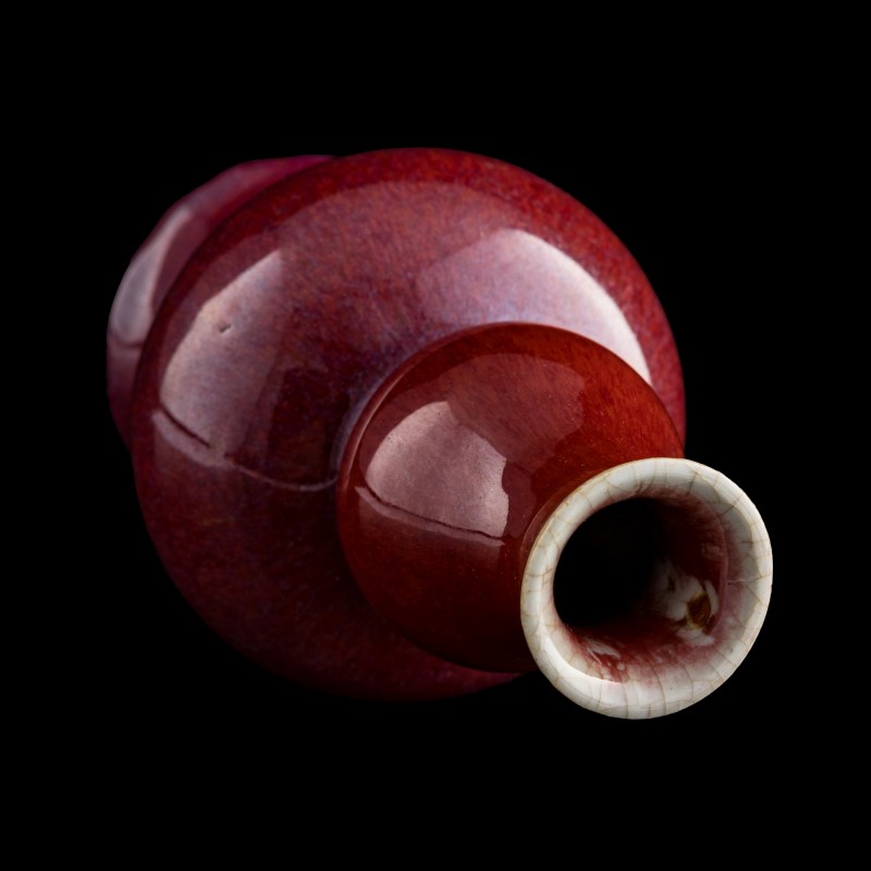 十九世紀早 窑變釉葫蘆瓶 | A Chinese flambe double-gourd vase, early 19th century - 图6