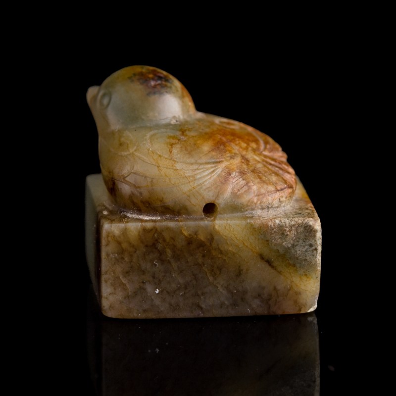 明代 玉雕鳥鈕印章 | A Chinese carved jade seal with bird knob, Ming dynasty - 图5