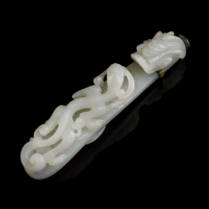 清代 白玉龍勾 | A Chinese white jade dragon hook, Qing dynasty - 图6