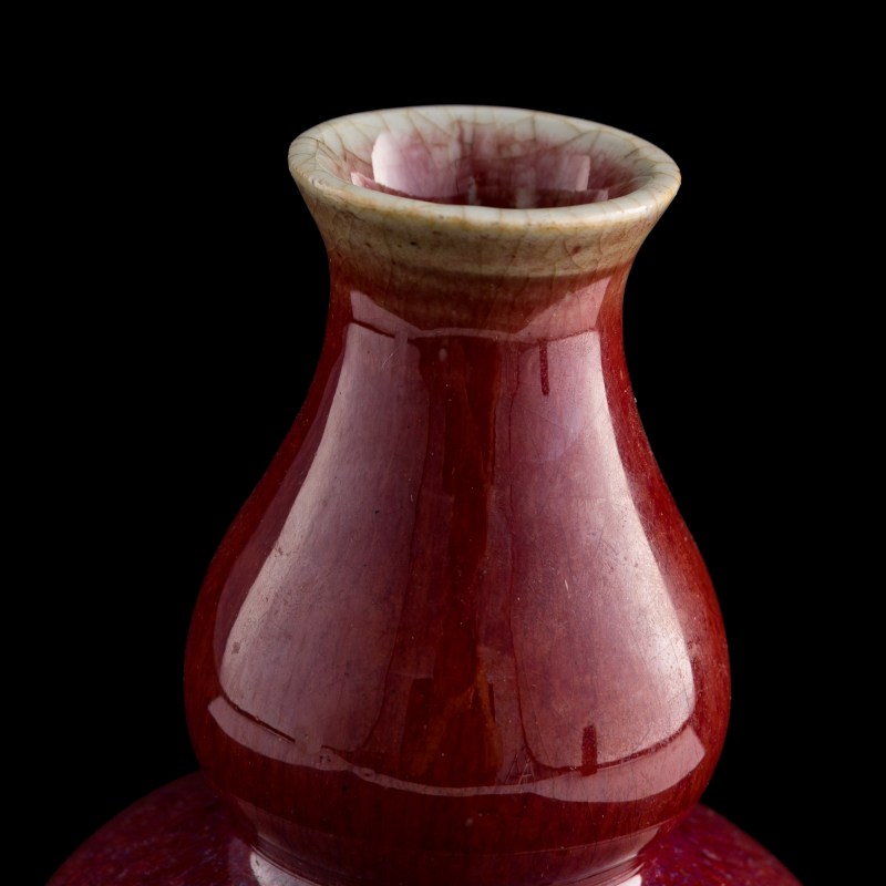 十九世紀早 窑變釉葫蘆瓶 | A Chinese flambe double-gourd vase, early 19th century - 图8
