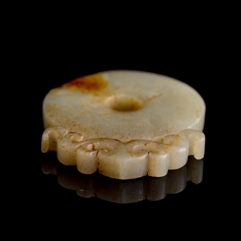 清代 玉雕詩文圓佩 | A Chinese jade 'inscription' roundel plaque, Qing dynasty - 图3