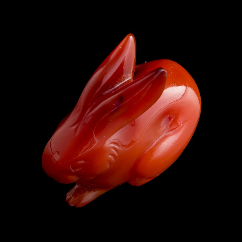 十八世紀 瑪瑙臥兔 | A Chinese agate carving of a rabbit, 18th century - 图6