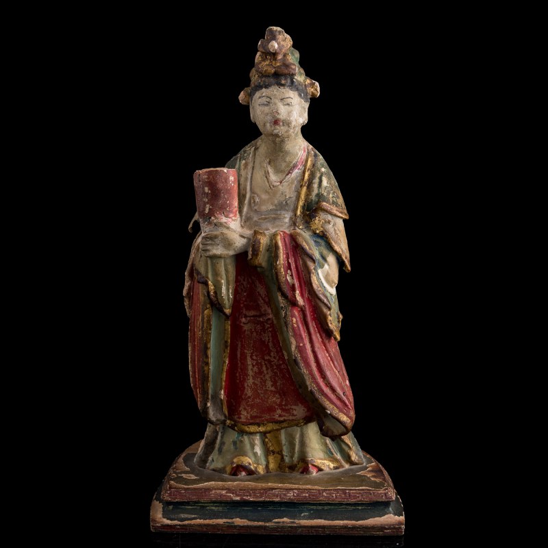 明代 陶塑人物三尊 | Three Chinese pottery figures, Ming dynasty - 图6
