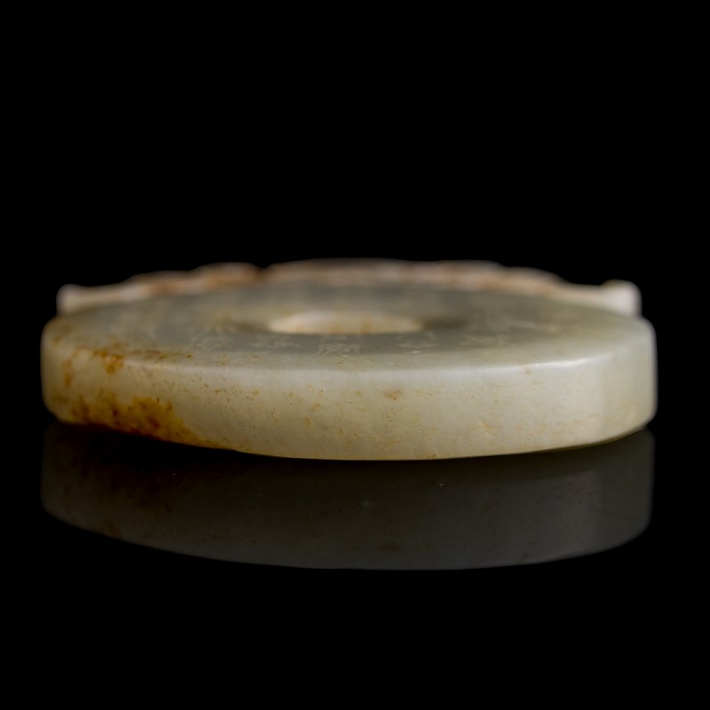 清代 玉雕詩文圓佩 | A Chinese jade 'inscription' roundel plaque, Qing dynasty - 图4