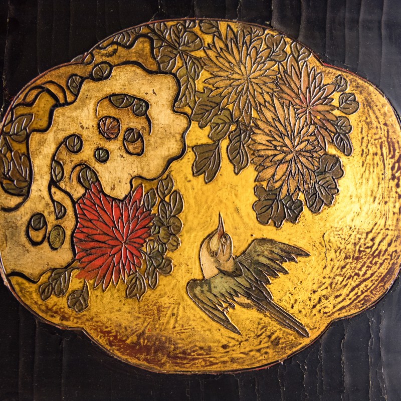 清康熙 黑漆地彩繪人物故事屏風六扇一套 | A Chinese six-panel painted black lacquer folding screen, Kangxi period, Qing dynasty - 图17