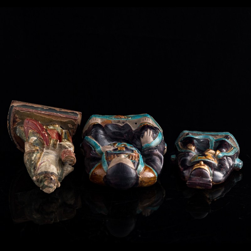 明代 陶塑人物三尊 | Three Chinese pottery figures, Ming dynasty - 图8