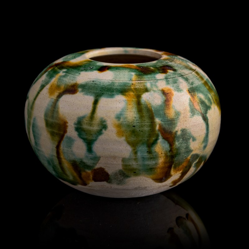 唐代 三彩水盂 | A Chinese sancai water coupe, Tang dynasty - 图1