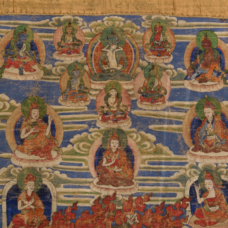十八世紀 六臂瑪哈嘎拉唐卡 | A Tibetan Mahakala Thangka, 18th century - 图5