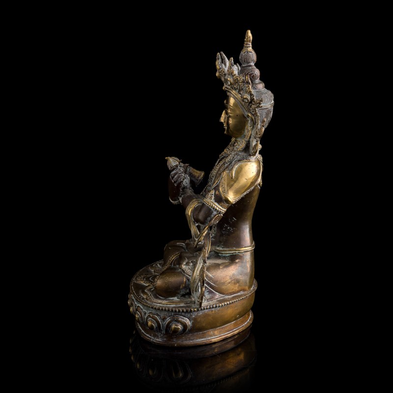十八世紀 銅鎏金金剛總持像 | A Chinese gilt-bronze Vajradhara figure, 18th century - 图2