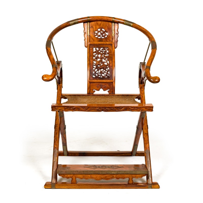 黃花梨交椅 | A Chinese huanghuali folding armchair - 图2