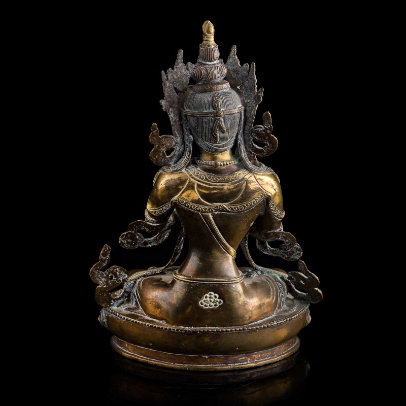 十八世紀 銅鎏金金剛總持像 | A Chinese gilt-bronze Vajradhara figure, 18th century - 图3