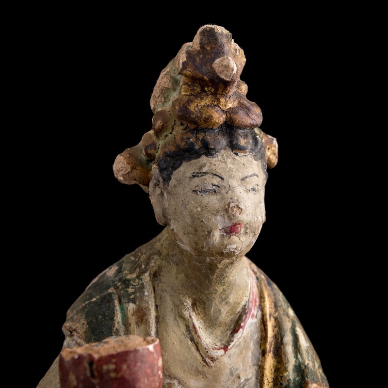 明代 陶塑人物三尊 | Three Chinese pottery figures, Ming dynasty - 图11
