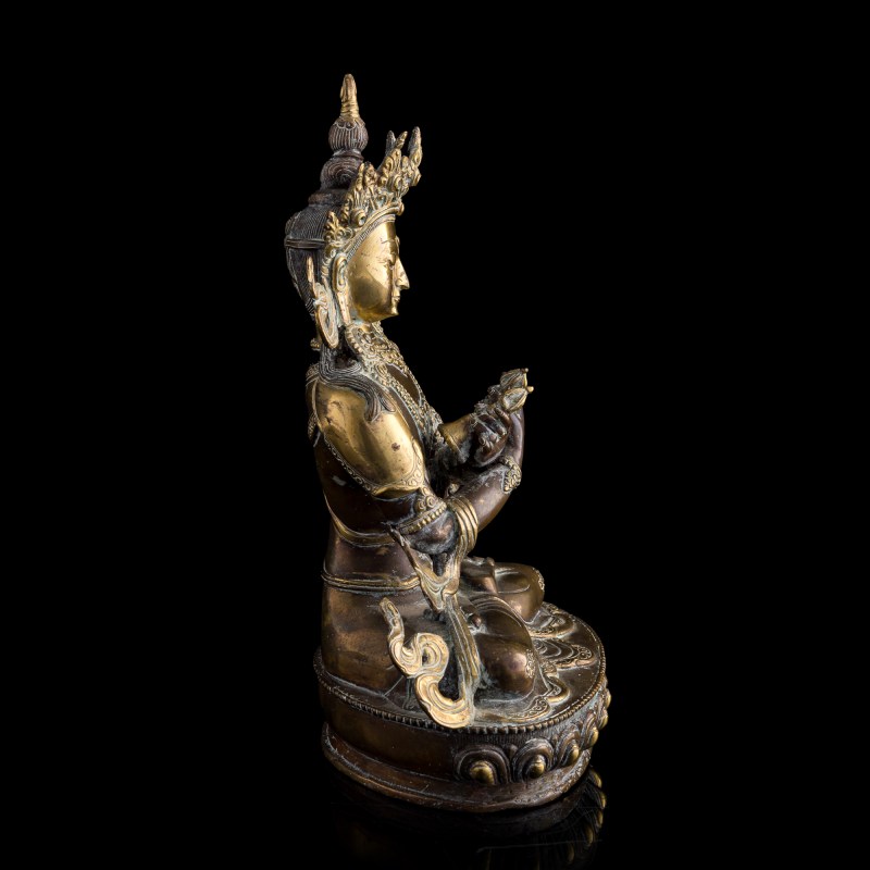 十八世紀 銅鎏金金剛總持像 | A Chinese gilt-bronze Vajradhara figure, 18th century - 图4