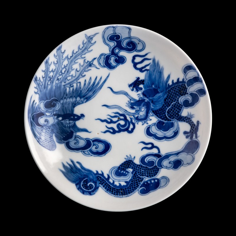 十九世紀 越南青花杯、盤三件 | Three Vietnamese blue and white (Bleu de Hue) cups and dishes, Nguyen dynasty (19th century) - 图6