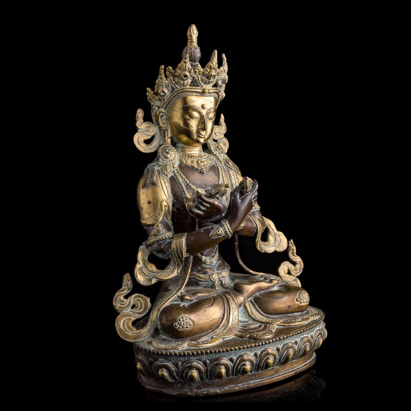 十八世紀 銅鎏金金剛總持像 | A Chinese gilt-bronze Vajradhara figure, 18th century - 图5