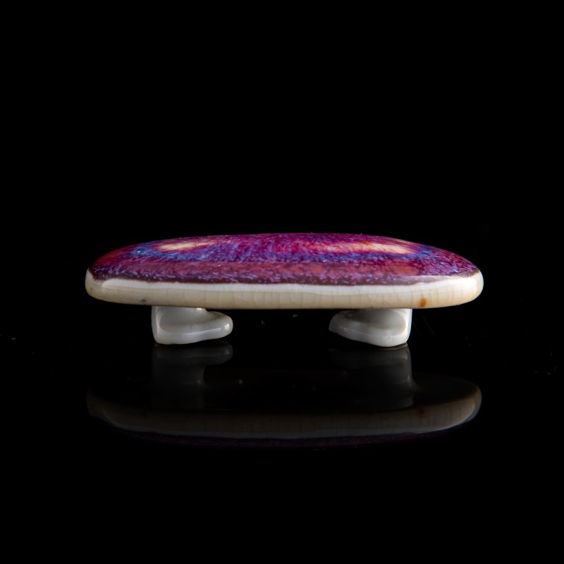 十八世紀 李炳清作窑變釉帶扣 | A Chinese flambe porcelain buckle, marked Li Bingqing, 18th century - 图4