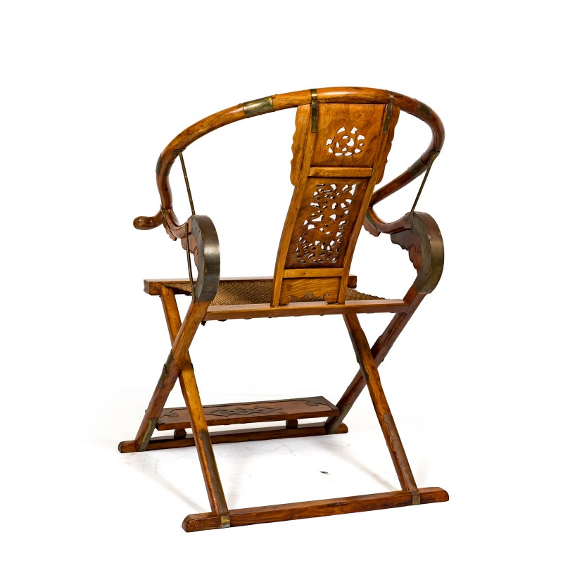 黃花梨交椅 | A Chinese huanghuali folding armchair - 图4