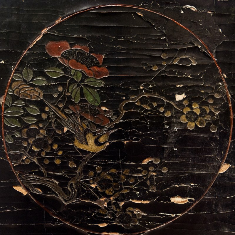 清康熙 黑漆地彩繪人物故事屏風六扇一套 | A Chinese six-panel painted black lacquer folding screen, Kangxi period, Qing dynasty - 图8