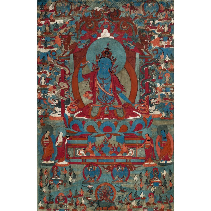 十八世紀 不動如來唐卡鏡框 | A Tibetan thangka of Akshobhya Buddha, 18th century - 图2