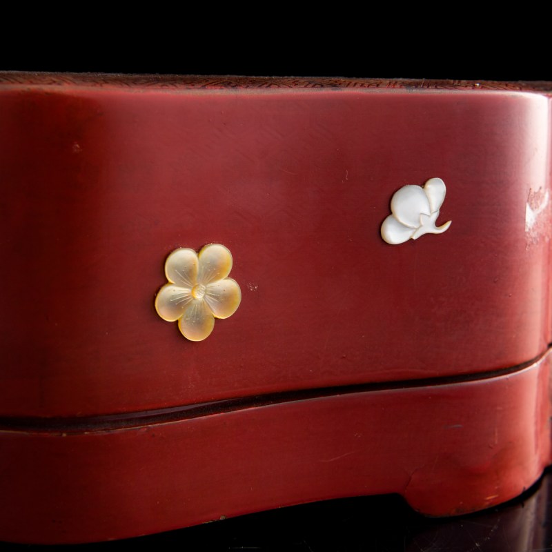 清乾隆 漆繪錦地紋葵形捧盒 | A Chinese painted lacquer 'brocade-pattern' lobed box, Qianlong period, Qing dynasty - 图7