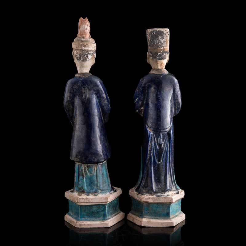 明代 三彩陶俑兩尊 | Two Chinese sancai pottery figures, Ming dynasty - 图3
