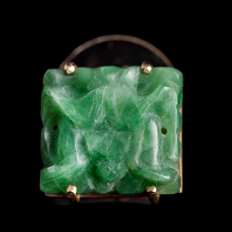 清代/民國 翡翠及歐珀耳環胸針六件 | Six Chinese jadeite and opal earrings and brooches, Qing/Republic period - 图9