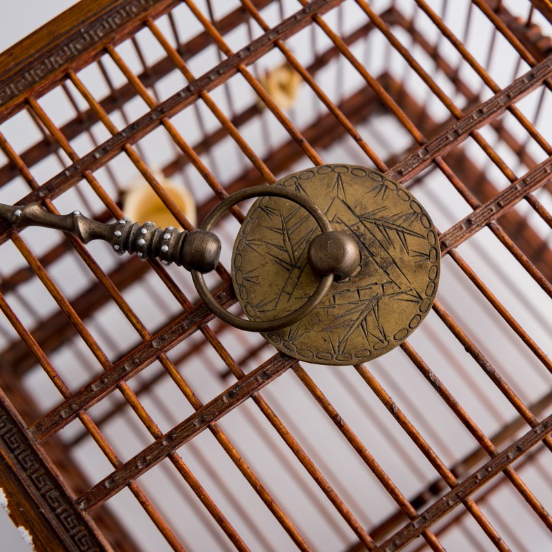 民國 竹雕方形鳥籠 | A Chinese bamboo birdcage, Republic period - 图8