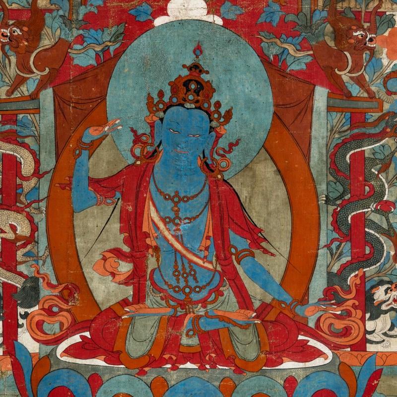 十八世紀 不動如來唐卡鏡框 | A Tibetan thangka of Akshobhya Buddha, 18th century - 图3