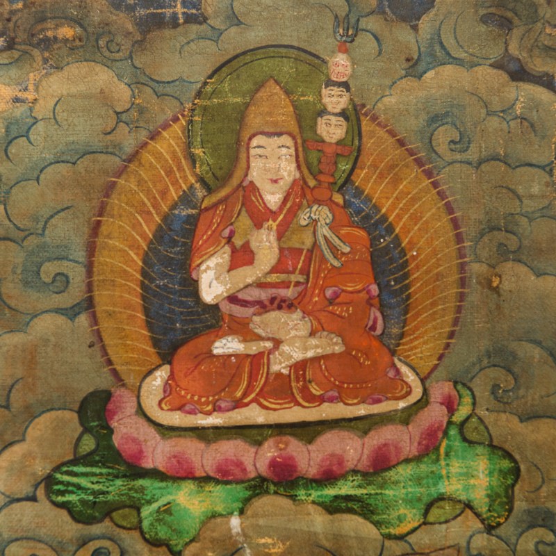 明代 白哈爾護法王唐卡 | A Tibetan Thangka, Ming dynasty - 图4