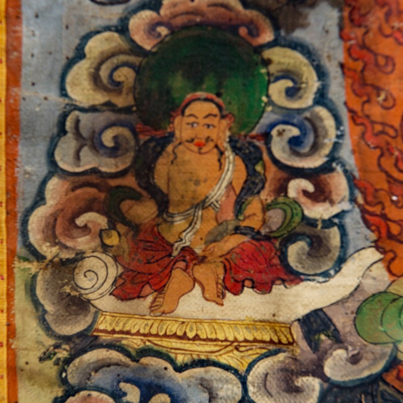 清代 藏傳六臂大黑天唐卡 | A Tibetan six-armed Mahakala thangka, Qing dynasty - 图7