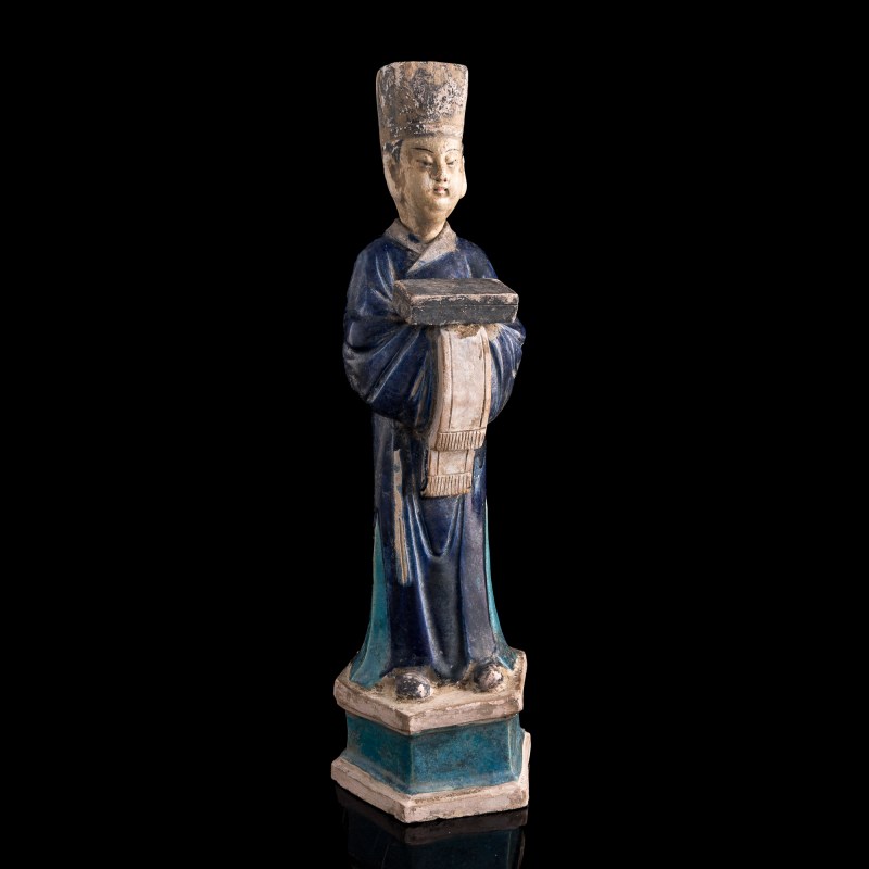明代 三彩陶俑兩尊 | Two Chinese sancai pottery figures, Ming dynasty - 图5
