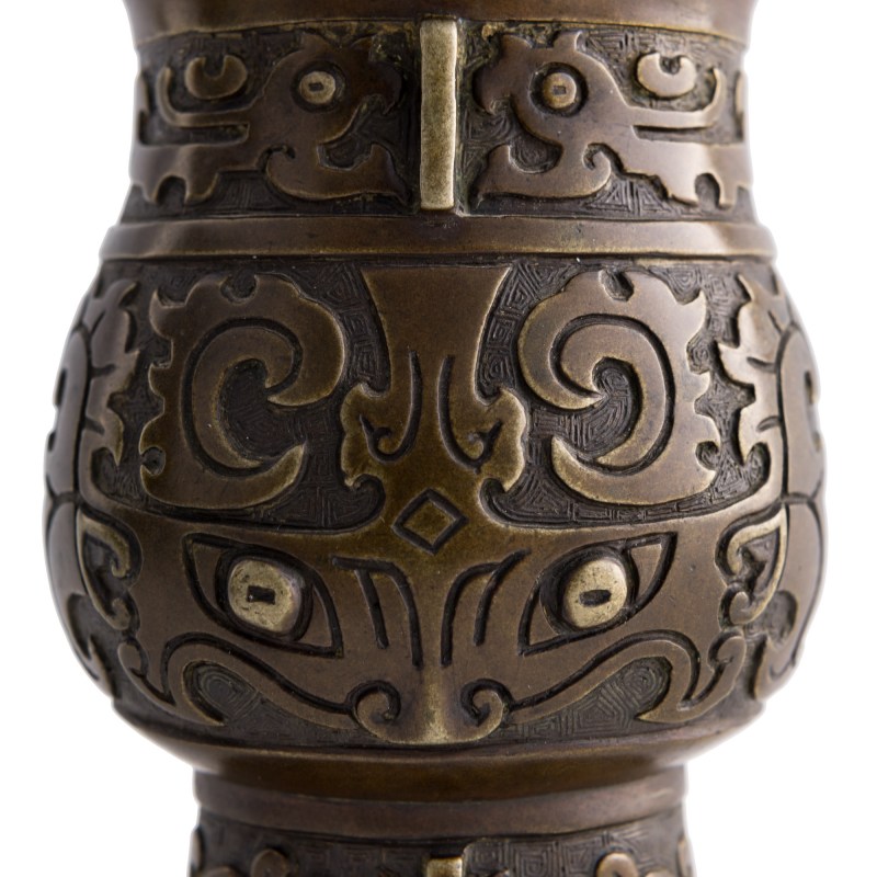 清代 銅饕鬄紋尊 | A Chinese bronze 'taotie' zun vase, Qing dynasty - 图5