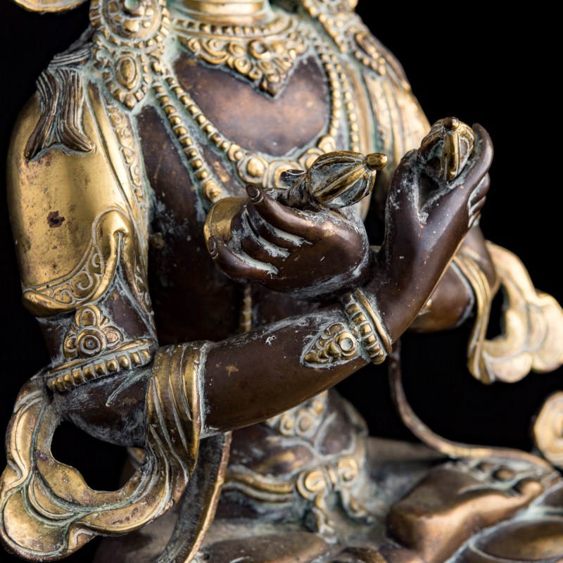 十八世紀 銅鎏金金剛總持像 | A Chinese gilt-bronze Vajradhara figure, 18th century - 图9