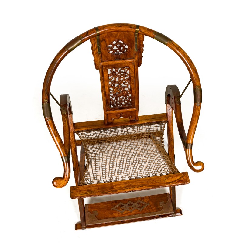 黃花梨交椅 | A Chinese huanghuali folding armchair - 图7