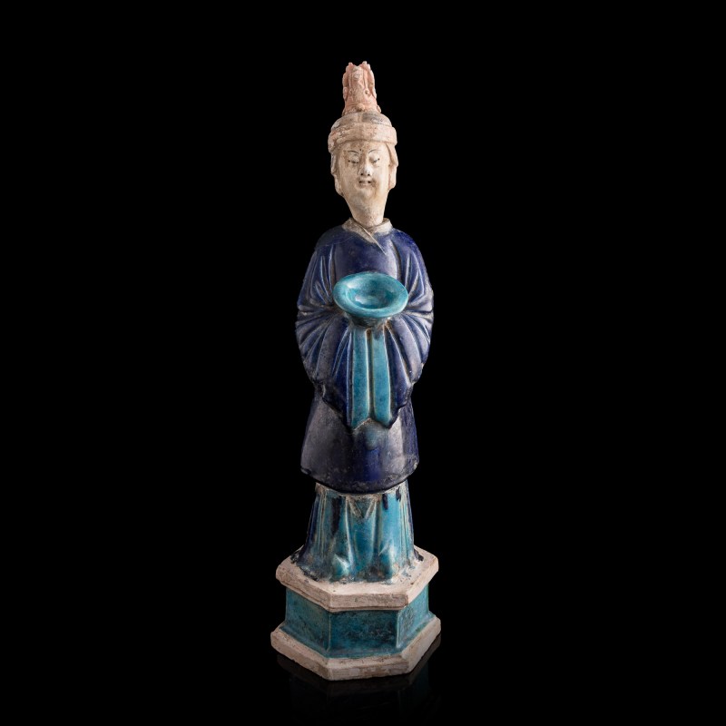 明代 三彩陶俑兩尊 | Two Chinese sancai pottery figures, Ming dynasty - 图6