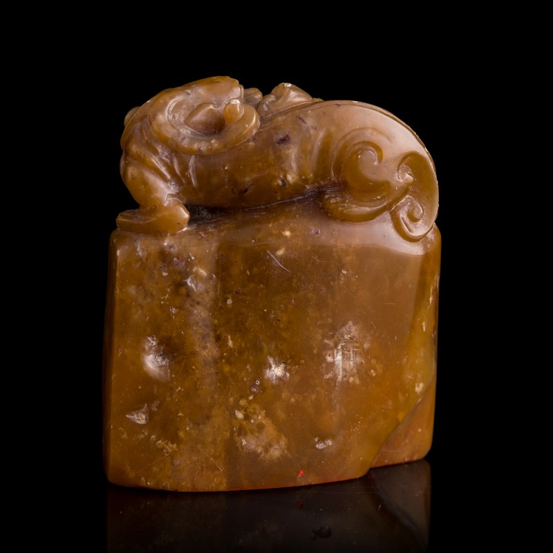 民國 壽山石少獅太獅紐印章 | A Chinese Shoushan stone 'lions' seal, Republic period - 图3