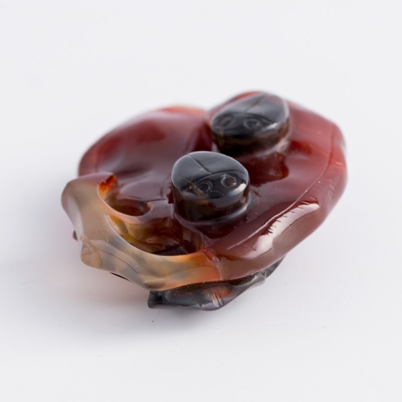 十八世紀 瑪瑙巧雕豆莢形佩 | A Chinese carved agate bean pod-form pendant, 18th century - 图5