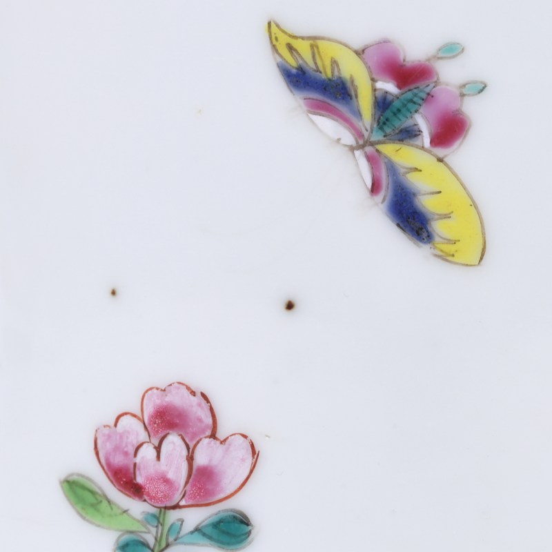 清雍正 粉彩菊花纹笔筒 - 图6