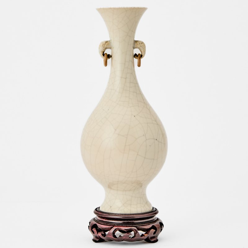 A Chinese White Glazed Bottle Vase