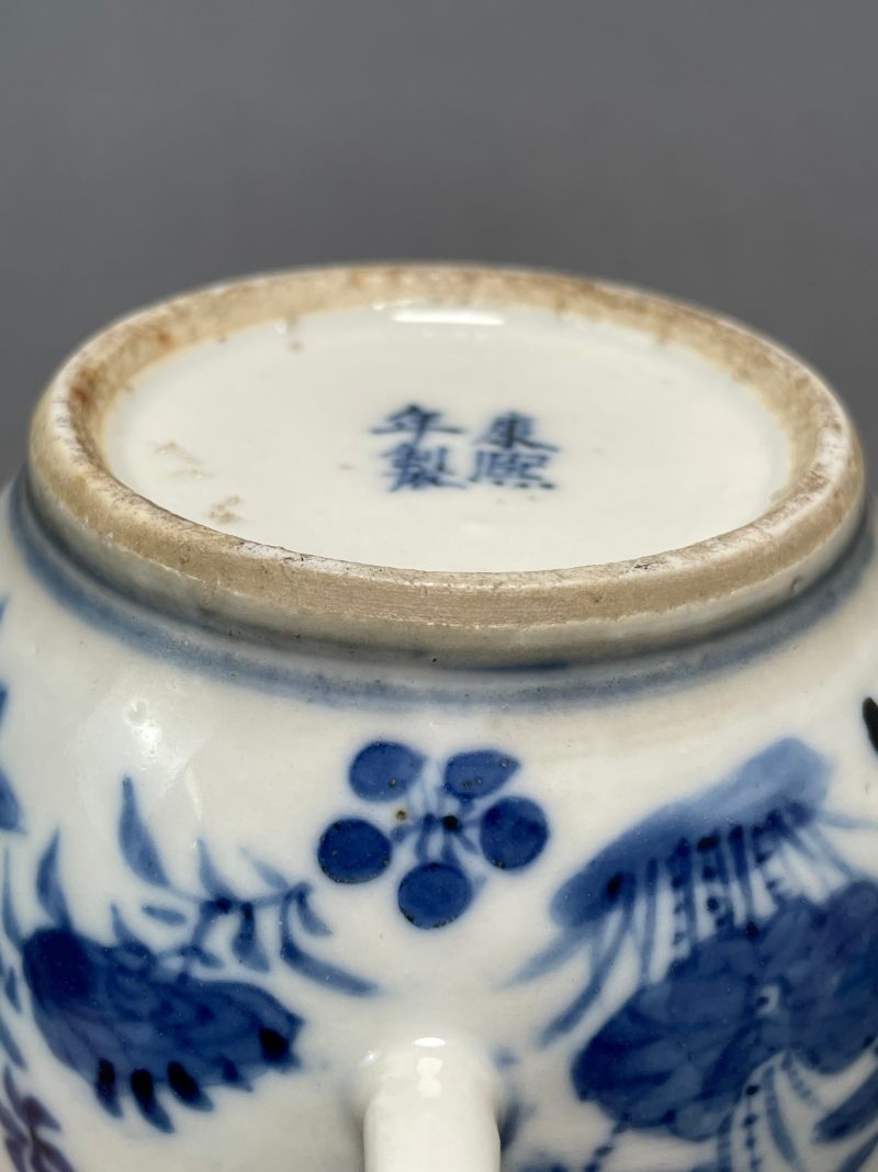 清光绪 青花花鸟纹茶壶 - 图26