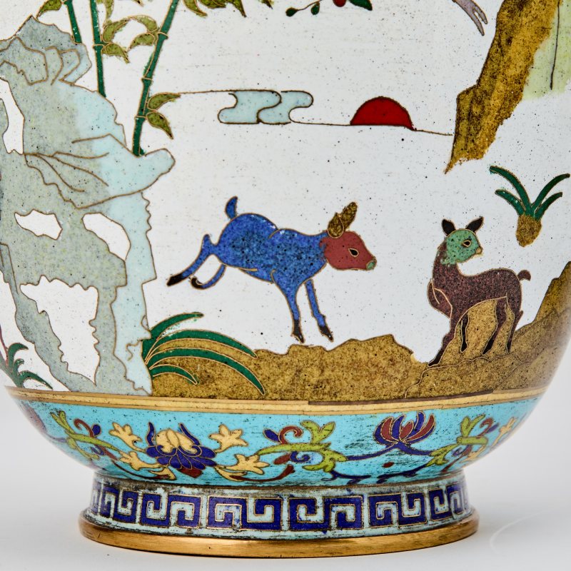 A Pair of Chinese Cloisonne Enamel Vases - 图3
