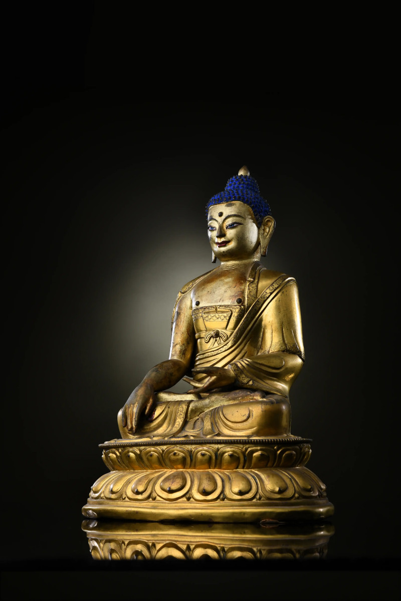 清乾隆（1736-1795年） 释迦牟尼佛像 - 图2
