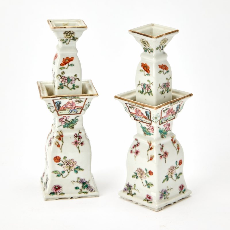 A Chinese Enameled Porcelain Five-Piece Miniature Garniture - 图3