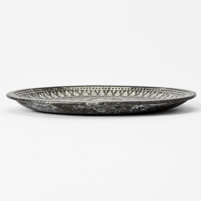 Five Indian Silver-Inlaid Alloy Bidri Ware Dishes - 图3