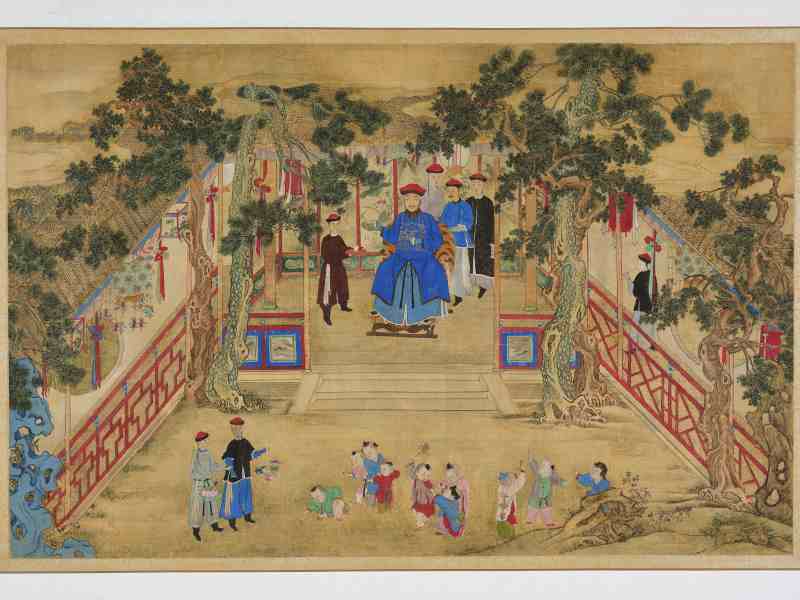 张淮、施静  十二月行乐图卷 - 图10