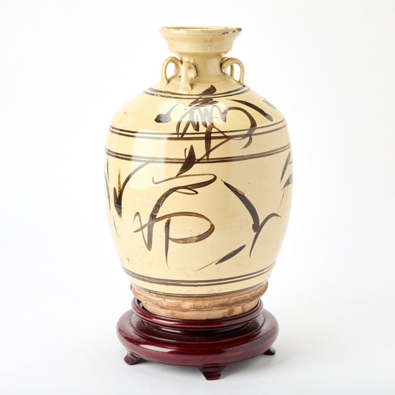 A Chinese Painted Cizhou Pottery Jar