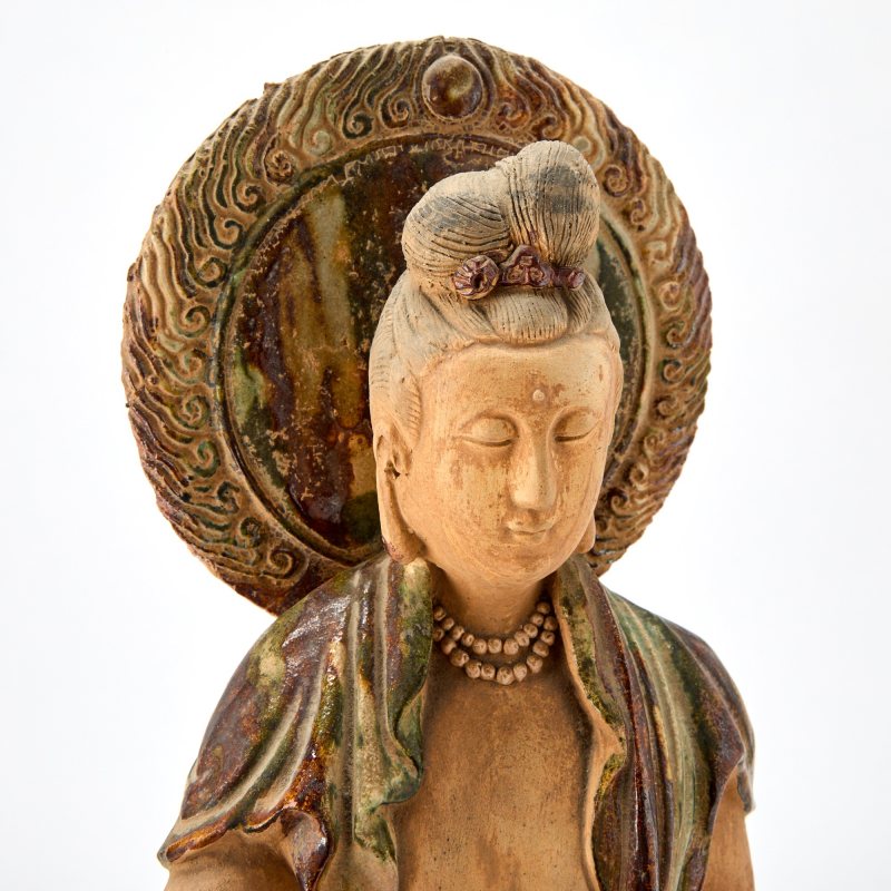 A Chinese Glazed Tilework Figure of Guanyin - 图5