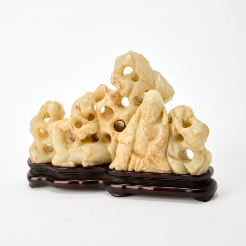 A Chinese Jade Brush Stand